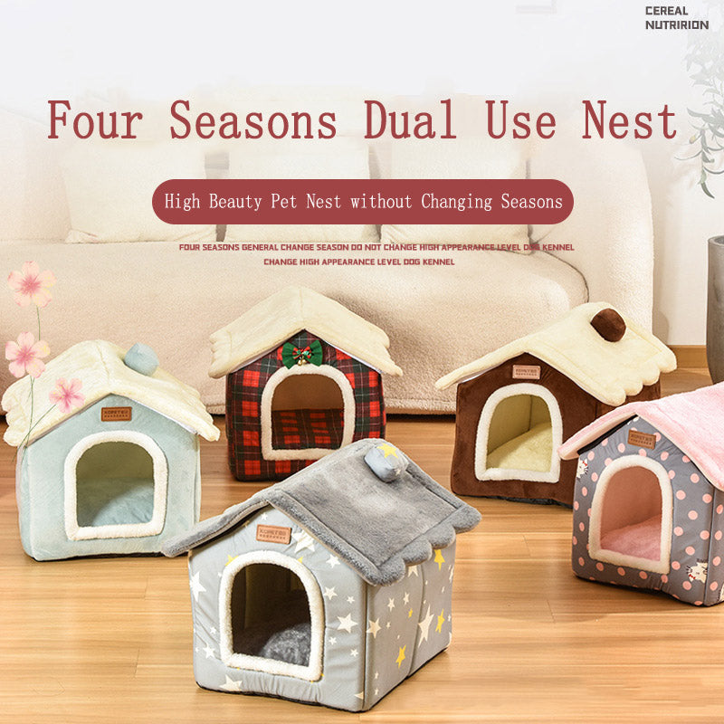 Washable House-Style Pet Bed