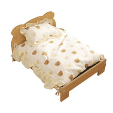 Wooden Cat Bed with Bedding Set