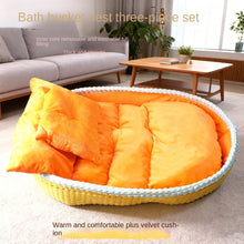 Cozy Fleece Cave Bed for Dogs & Cats