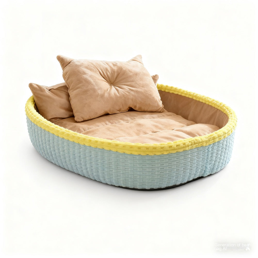 Cozy Fleece Cave Bed for Dogs & Cats