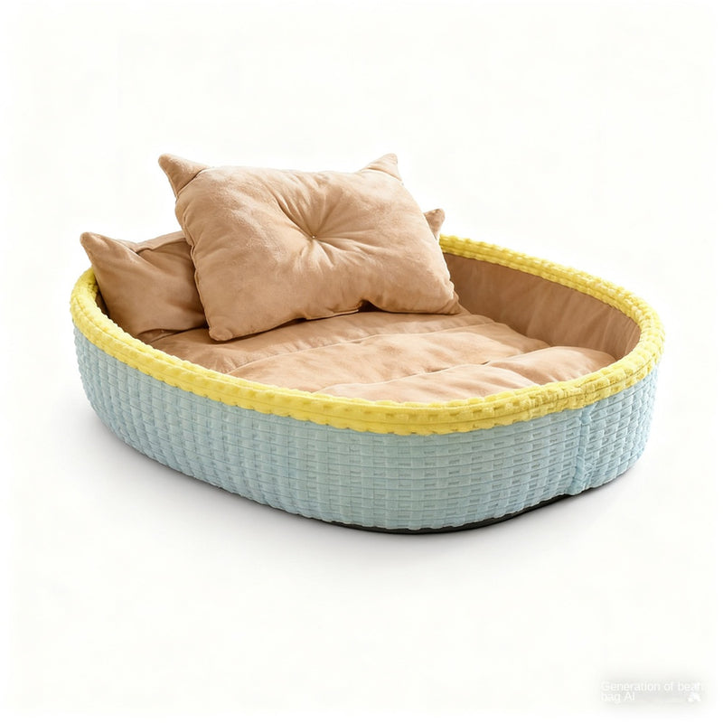 Cozy Fleece Cave Bed for Dogs & Cats