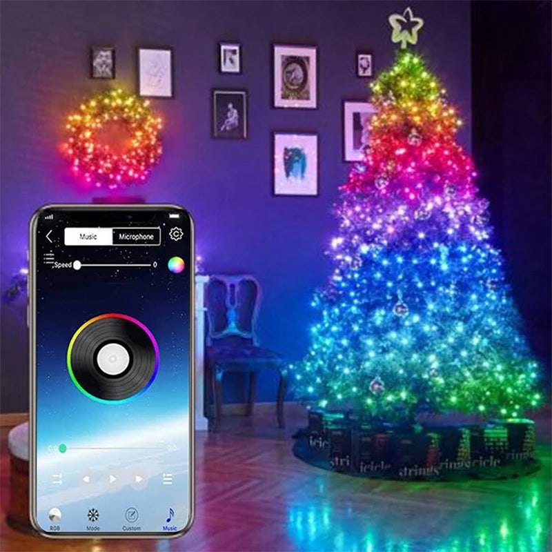 Smart RGB Fairy Lights – App Control & Music Sync